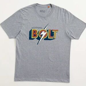 Lightning Bolt heather gray vintage Bolt logo t-shirt